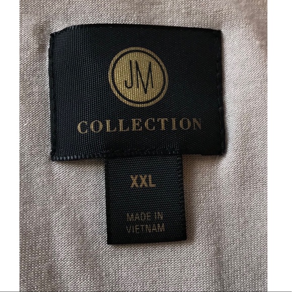 JM Collection Women’s Tan Overlay Top XXL - Picture 3 of 6